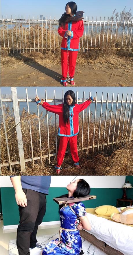 冬日户外 押着私人女囚逛江滨公园 超刺激 古装红罪衣木枷镣铐暴露在光天化日之下T教 还有旗袍哦 超刺激 红罪衣木枷镣铐的私人女囚在江滨公园暴露在光天化日之下 好担心热心市民来问<br>天气不错，带着私人女囚去江滨公园散散心顺便做个户外T教，按照规矩女囚外出必须戴着木枷穿女囚红罪衣，在家里给女囚戴好枷锁镣铐开车直奔江边公园，大红的囚衣与刑具暴露在光天化日之下，虽然天冷游人较少，还是超刺激，好担心有叔叔过来。回到家里热心大发，对可爱的女囚扑了上去。还有旗袍丽人T教噢！<br><br>夜未央工作室 欢迎定拍 诚邀绳模小姐姐合作：QQ 2593230381