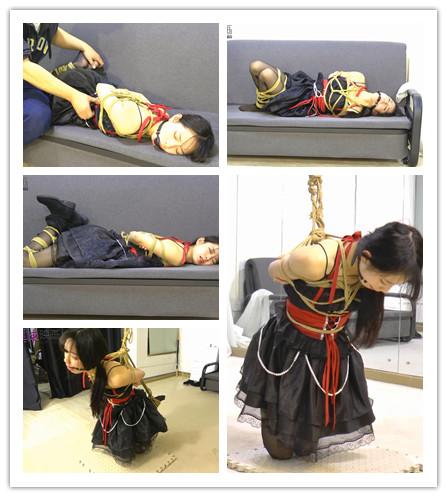 美术映画作品 珊珊传递假情报被发现，结果又如何？ 华冰冰正在沉睡中，突然传来门开的声音，彪哥走了进来。<br>彪哥怒气冲冲地说道：你个小兔崽子，竟然敢骗我。拿一份假资料骗我！害我被大老板骂。<br>华冰冰：你说什么呀！那是真的！<br>彪哥：别编了，我公司在这次竞标中失败了，老板很生气，说要把你买到中东去。<br>彪哥拿出迷药将华冰冰迷晕。后说到：给你换件衣服，我先玩玩！然后再卖出去。<br>接着，彪哥便将华冰冰绑起来。<br>彪哥暂时离开，一会华冰冰便醒了过来，然后华冰冰便开始剧烈的挣扎。（挣扎8分钟）<br>不一会，彪哥回来，开始玩弄华冰冰。<br>玩弄之后，彪哥将华冰冰按上图所示吊起来。开始联系买家。华冰冰又开始剧烈的挣扎。