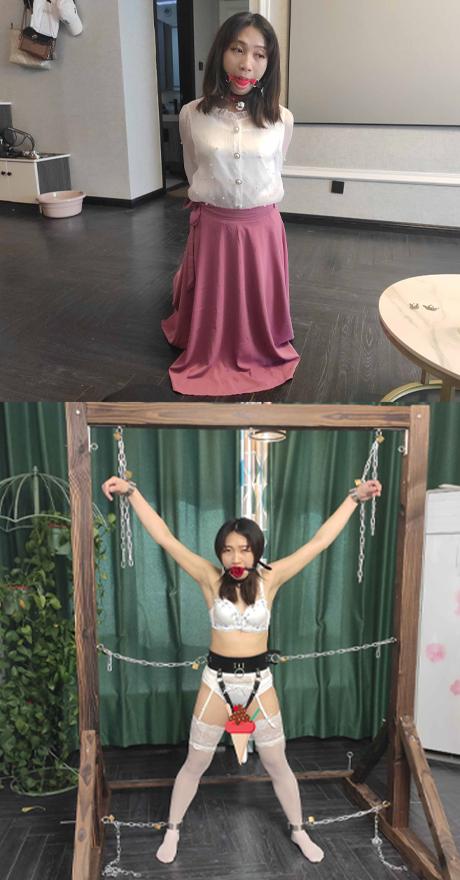 会所游记 上集 训练有素女M的服务 骑绳酷刑 鼻链牵引固定 木枷束缚 羞耻强制脱衣 刑架大字型束缚鞭打等等 会所一游 训练有素的女M戴着手铐脚镣前来服务 鼻链锁住鼻子，完全无法反抗，吊在专业刑架上，后手吊起，鞭打羞辱 戴个木枷 强制脱下衣裙羞辱，只剩内衣 上骑绳酷刑 M只能踮着脚尖才能稍减痛苦。大字型固定在刑架上咨意调戏等等<br>夜未央工作室 欢迎定拍 诚邀绳模小姐姐合作：QQ 2593230381