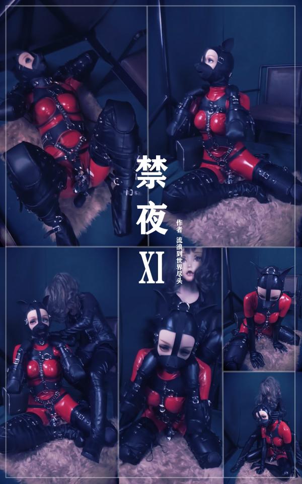 《禁夜11》完整版，暗黑KIG风格，伪娘犬奴套装，K9调教 伪娘M/女S/皮具/ZD棒/皮鞭/犬奴套装<br><br>每当夜幕降临之时，便是他受禁的时刻，一个狭小的空间内，便是陪伴他度过漫长夜晚的场所。沉沦于拘束[不可描述]的他，只能任由女主人的摆布。女主人是一个拘禁狂，喜欢拘禁奴隶奴隶来满足她内心的愉悦，每到夜幕降临，她便要把自己手中的奴隶进行拘束囚禁，若是奴隶拒绝要求，奴隶的样貌与癖好终被公布于众，毫无颜面在人类社会中生存。