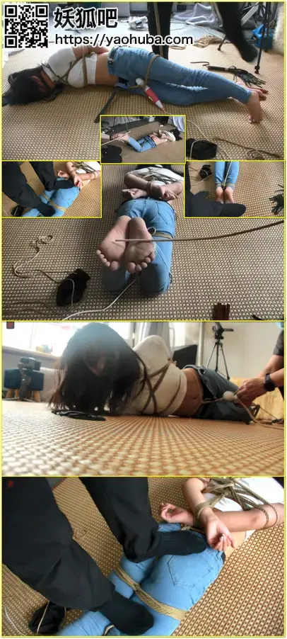 调教室中的牛仔裤少女娃娃，第四集：蛇缚、股绳固定棒，重量级踩踏、脱裤漏臀，重度虐足、SP，脚丫疼的扭啊扭，屁屁打的红彤彤（娃娃的耐久性稍差，但是耐痛度极高，很厉害！）  