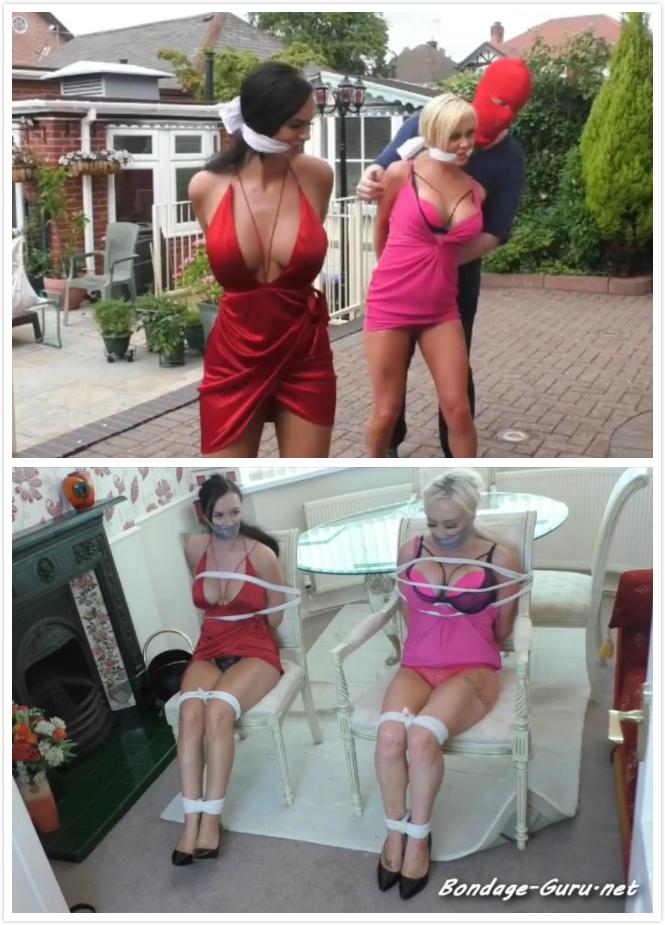 Chloe &amp; Taylor in: All in a Day's Lady-Jeopardy for 'Captured Chloe' &amp; Her Am 穿着紧身的鸡尾酒会礼服的女士们被一个没有入场券的男人搭讪，而这个男人是负责检查的。我们现在知道这里发生了什么，但我们还不知道接下来会发生什么。一些非常紧绷和塞满嘴巴的环绕式磁带插科打诨，真正让他们安静下来，因为他们的身份是由下流的女骗子，包括唯一一个小姐V，她似乎无法控制自己采样的女孩巨型胸部通过他们暴露的裙子！<br><br><br><br>克洛伊紧紧地蜷缩在椅子上，看着她，真的被她那个戴帽子的贱人的嘴狠狠地捂住了，吓坏了。泰勒在用一吨银胶带测试她的脸时，不停地在厚布包装上塞住嘴巴。然后克洛伊明白了，她的不适显而易见。更丢脸的是，她必须接受她的嘴从非常亲V小姐-该死的这个宝贝知道如何包装！两个丰满的美女都被堵住了嘴，骗子们离开去做最后的准备。<br><br><br><br>两个被束缚的女人都试图用绑着的腿不断地踢出去，毫无疑问，她们想象着一对坚果或者在她们性感的高跟鞋末端有一个匀称的臀部，她们对如此惊人地丧失能力的愤怒是非常明显的。他们不停地大口大口大口大口大口大口地塞进塞满东西的花絮里，像女妖一样挥舞着。上帝啊，他们被绑起来了。他们在愤怒！<br><br><br><br>喜剧救济来自于两个不同的形式探访从骗子-谁都不能把他们的手从妇女的巨大胸前捆起来。他们从餐厅向对方喊话，向对方保证他们只是在“检查”人质，而实际上——嗯，是在亲密地检查他们！女孩们怒气冲冲地插科打诨，继续疯狂地挣扎，但这对她们没有好处。他们要留下来。绑在这些椅子上，当参与者如此可爱，他们的腿如此性感的时候，这只是另一个世界的东西。当他们翻来覆去，一路奋战的时候，我们很快就会知道，我们面前是真正的少女巨星。看看他们，看看你是否同意。哦，是的，可怜的克洛伊，从煎锅里出来，进了这个。多么美味的菜单啊！事实上，我们会有“ggggmmmmm！紧接着是“Mmmmrrmmmpphhh！！！”! 好吃！In tight cocktail dresses, the ladies have been accosted by a man who has no ticket to the ball they are in charge of checking. We now know what went on here but we know not (yet) of what comes next. Some severely tight and jam-packed mouth-filled wraparound tape gags to REALLY silence them, as their identities are assumed by nasty lady crooks, including the one and only Miss V, who can’t seem to help herself sampling the girls’ jumbo boobs through their revealing dresses!<br><br>Trussed up good and tight on chairs, Chloe looks on, genuinely horrified by how viciously her fellow hat-check bimbo is being muzzled. Taylor repeatedly gags on the thick cloth packing ramming her mouth wide as her face is put to the test with a ton of silver-ass tape. Then Chloe gets it, and her discomfort is evident. Even more humiliating that she must receive her gagging from the VERY hands-on Miss V – damn this babe know how to WRAP! With both buxom beauties all gagged up, the crooks leave to make their final preparations.<br><br>Both bound bimbos try repeatedly to kick out with their tied up legs, no doubt imagining a pair of nuts or a shapely rump on the end of their saucy stilettos and their fury at being incapacitated so spectacularly is more than evident. They repeatedly mouth off into their huge packed out gags and whip around like banshees. God thing they are tied up. They’re raging!<br><br>Comedic relief comes in the form of two separate visitations from the crooks – who both cannot keep their hands off of the trussed up ladies’ massive chests. They call out to the other from the dining room, to assure them that they are just ‘checking’ on the hostages, while in actuality – well, checking on them – intimately! Raging into their gags, the girls continue to struggle wildly, but it does them no good. They are STAYING. Bound up on those chairs, it’s just an other-worldly thing to behold when the participants are soooo cute and their legs sooooo sexy. As they writhe around, fighting all the way, we will quickly know we are in the presence of true damsel superstars. Check them out, and see if you agree. And oh yeah; POOR Chloe, out of the frying pan and into this. What a scrumptious menu! Indeed, we’ll have the “Ggggmmmmmmmmm!” followed by the “Mmmmrrmmmpphhh!!!”! Delicious!<span style='color:#b0b0b0;'>[隐藏文字，购买后可见]</span>