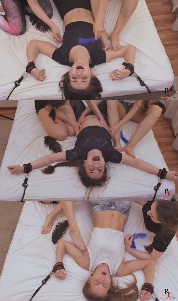 Lеуа аnd hеr brilliаnt girlfriеnds - Suреr unmеrсiful tiсkling with hаnds аnd tоеs In this long-awaited clip, you will see not only the beautiful Leya but also her young girlfriends.<br>Everyone will take a part in a merciless tickle battle between real friends, each girl will take the role of tickler and ticklee!<br>Names of girlfriends: Fekla, Leya, Tonya<br><br>The first ticklee is of course Leya. Her girlfriends are already ready to their friend - and they have a lot of fun her. Leya is tied on the bed with her arms and legs, and she goes crazy from tickling. She screams at the girlfriends, swears at them and begs to stop. But they don't care. Girls focused on her upper body and armpits and use not only their hands for tickling but also their sexy feet and toes.<br>Leya will remember this forever!<br><br>The next ticklee is Tonya and she reacts no less vividly than Leya did.<br>Leya and Fekla tickle her with their arms and feet along her armpits, only occasionally letting her some rest. Tonya seemed quite strong, but her friends find her weak spots and her so that she begs them for mercy.<br><br>And now the turn of Fekla is a nice girl with beautiful eyes. Her friends begin with a slight tickling, gradually increasing intensity.<br>And now the girl is trying to stop her friends and finish the . But she will be able to rest only after she gets her dose of tickling.<br><br><span style='color:#b0b0b0;'>[隐藏文字，购买后可见]</span>