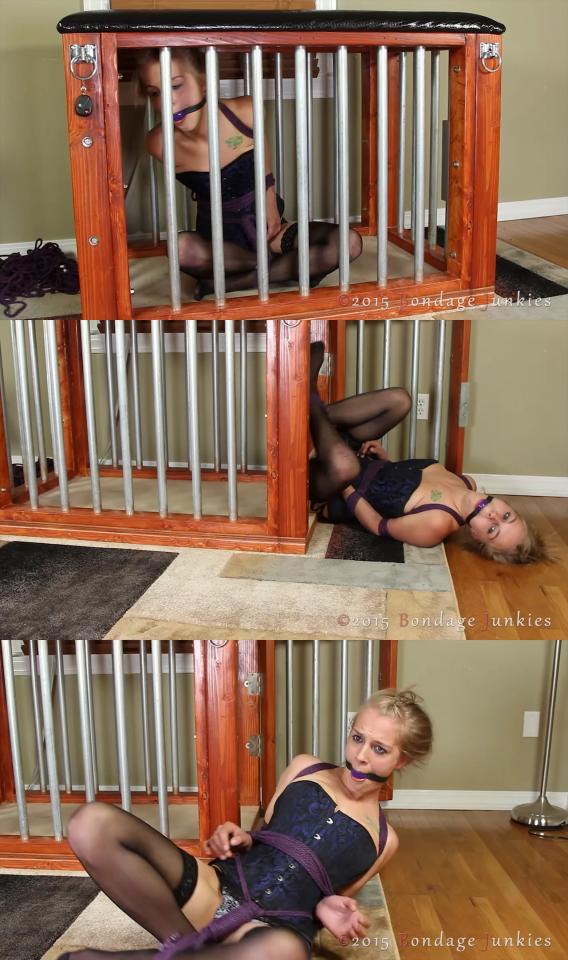 Аmеliа vs. А Littlе Wаrmuр Amelia wasn't exactly enthusiastic about getting tied up. Even less so once I stuffed her in the cage and closed the door. Locked inside her enthusiasm piqued as she tried her best to the door open. Physics didnt allow her 100lb bound body to cause much strain on the 1,200lb magnet holding it closed. The cinched corset and coils of rope binding her elbows, wrists, and legs only handicapped her feeble efforts further. After some time to stew in her prison, the change in her enthusiasm was instant once the door was finally opened. Amelia buzzed no time carefully worming her way out and then came over to me, all warmed up.<br><br><span style='color:#b0b0b0;'>[隐藏文字，购买后可见]</span>