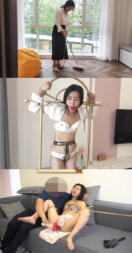 被圈养的少妇实录 金属束缚 贞操锁 手铐脚镣做家务 跪迎主人 服伺主人上厕所 钢枷固定 藤条鞭打 五花大绑开腿缚强制等等 被圈养的少妇实录 金属束缚 贞操锁 手铐脚镣做家务 跪迎主人 服伺主人上厕所 钢枷固定 藤条鞭打 五花大绑开腿缚强制等等<br>纪录被圈养的少妇奴生活 日常手铐脚镣不离身 贞操带牢牢锁住 做家务 跪迎主人 给主人换鞋 服伺主人上厕所 钢枷固定 藤条鞭打 五花大绑强制开腿等等<br>夜未央工作室 欢迎定拍 诚邀绳模小姐姐合作：QQ 3295833913