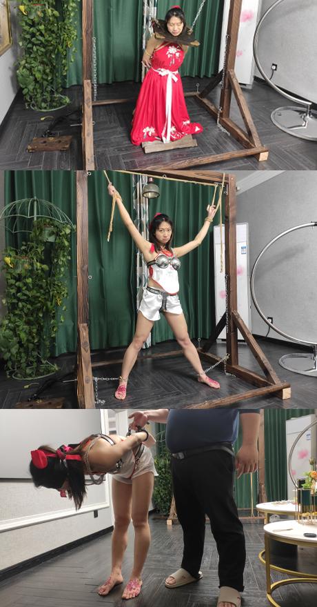 花嫁 被调教的新娘 下集 性感肚兜 木枷 残酷三角罚跪板 贞操锁 刑架大字型捆绑 鞭打 蒙眼 强制手铐锁在卫生间等等 花嫁 被调教的新娘 下集 性感肚兜 木枷 残酷三角罚跪板 贞操锁 刑架大字型捆绑 鞭打 蒙眼 强制锁在卫生间等等<br>下集 美丽的新娘被五花大枷锁上木枷罚跪在三角木上，特别痛苦 大字型捆绑 扒下长裙 只剩肚兜 强行锁上贞操锁调戏 押到卫生间手铐锁起过夜等<br>夜未央工作室 欢迎定拍 诚邀绳模小姐姐合作：QQ 3295833913