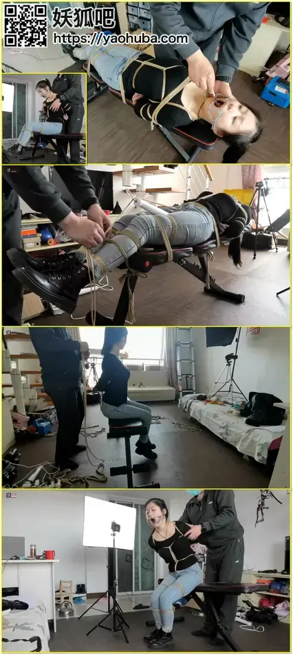 四月试镜，马丁靴、牛仔裤少女蛇缚、凳子捆绑，股绳，棒棒上的小机关、开口器禁锢、器具TK、挑逗与强震，蠕动的香舌与艰难的喘息  