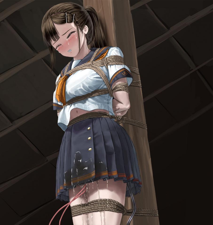  [Boxtie,Sailor suit,Japanese Female,White Pantyhose, incontinence,Vibrator,J. School Uniform]