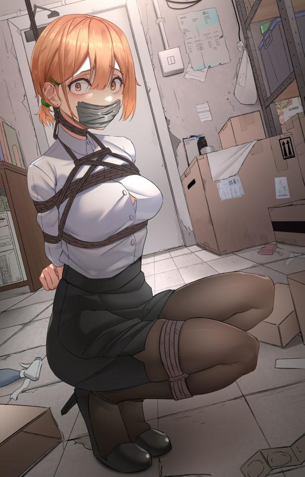 杂图 [Boxtie,OL/secretary,Pantyhose,Gag,Breast bondage,Japanese Anime]