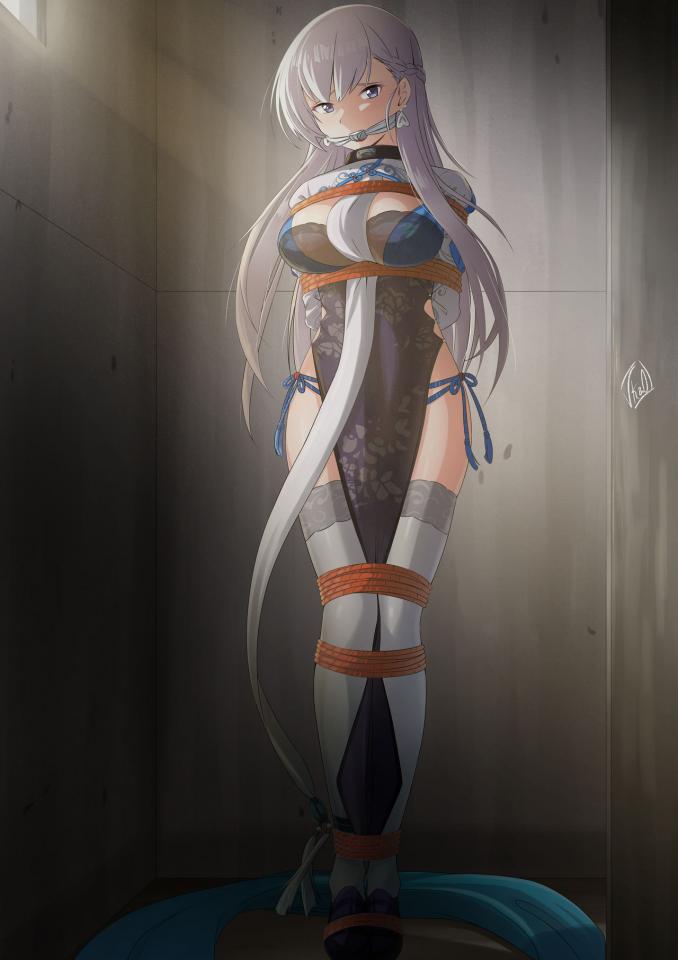 10 [Chi-pao,Gag,Japanese Anime,White Pantyhose,Stockings,Strappado Bondage,贝尔法斯特]
