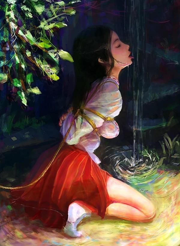 P站 画师 [日式反绑,民族（和服）,龟甲缚,胸缚,足袋]