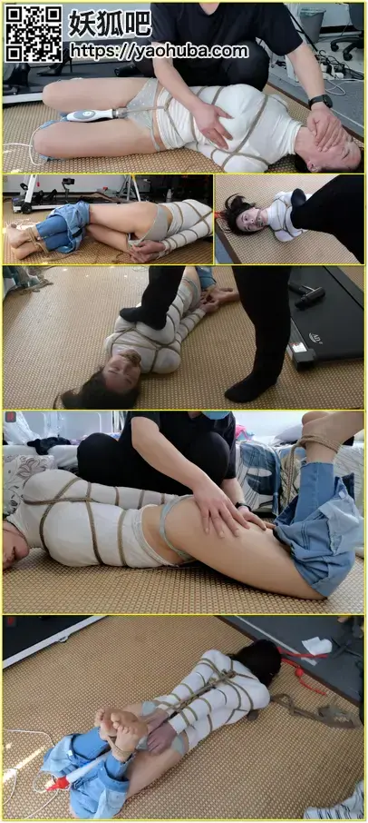 菲菲，绳模的正确健身方式第一部第四集：努力健身后的重口奖励，全方位极致蹂躏，丝袜堵嘴、勒因、踩踏、捂嘴强高 An adult rope model receives extreme post-workout reward and punishment with stocking gags, genital restraint, trampling, and mouth covering.
