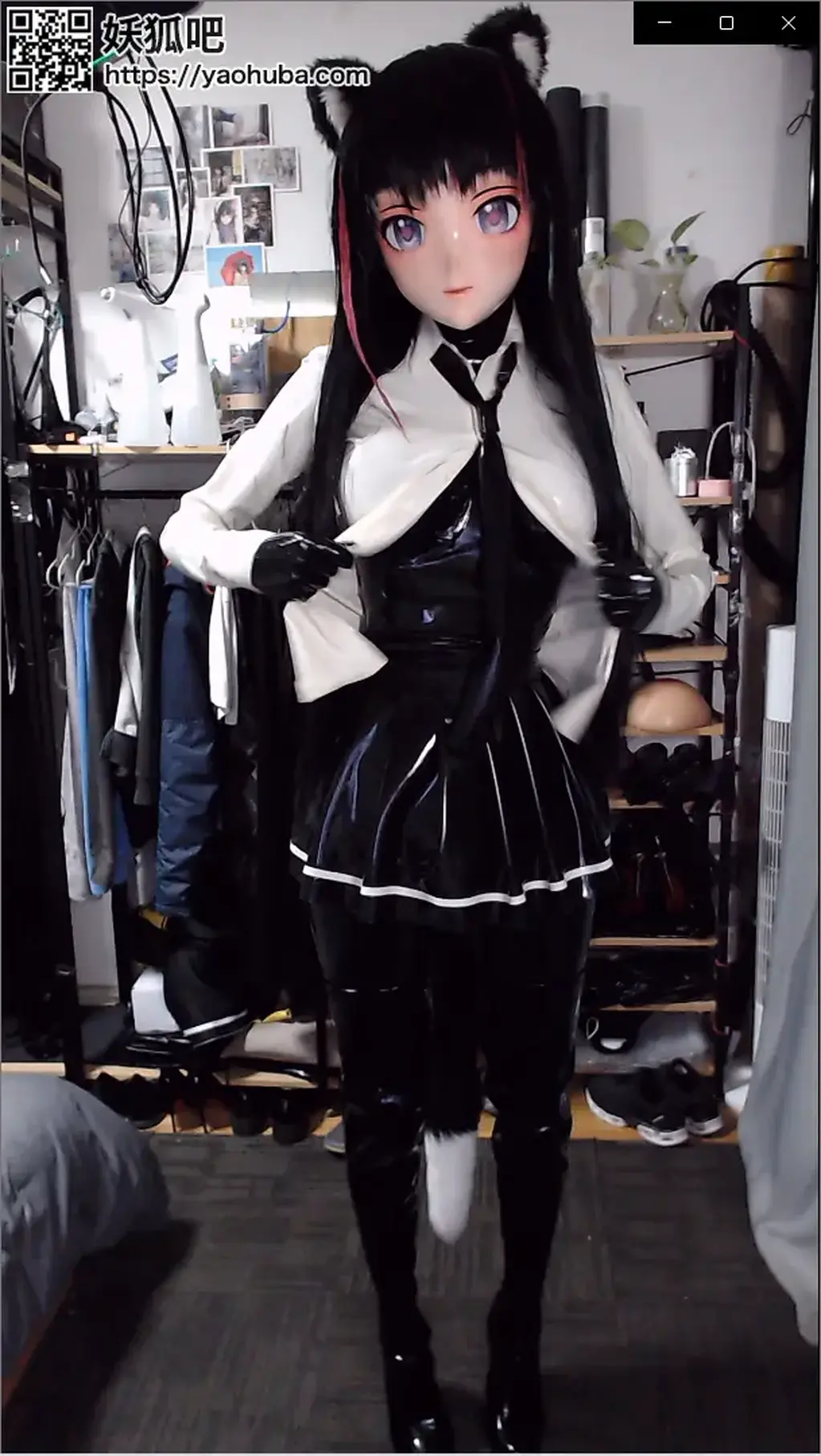 胶衣猫娘KIGURUMI制服自嗨 单纯的水视频，毕竟目前还没搬过去，同时这个月事情也很满，所以也没什么精力去玩这些了。