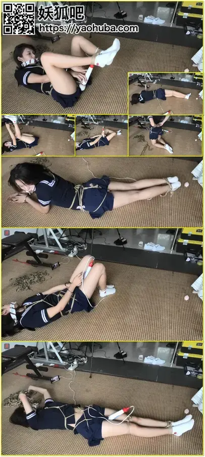 翻滚吧，小学妹！瑾瑜——寂静空房、寂寞JK小学妹，孤独的白袜自缚、勒嘴、棒棒自嗨、自虐、游戏 An adult junior-schoolmate JK roleplay feature with solitary white-sock self-bondage, mouth gagging, self-stimulation, self-abuse, and games.