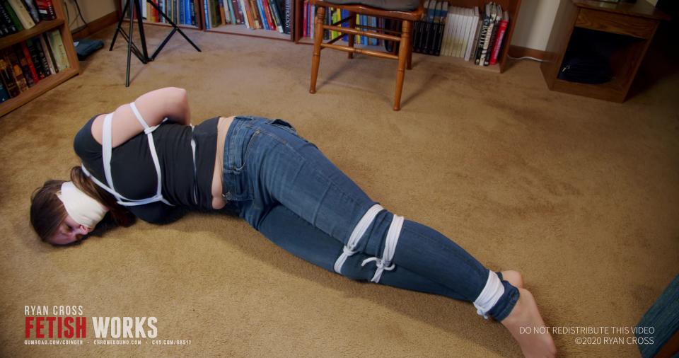 Rachel Adams - cbv251 You're not going to find too many people who respond to the ropes quite like Rachel Adams does. One moment she's smiling and cheerful. Then the ropes and gag go on and she's just this muffled writhing mess.<br><br>This time we keep it simple with jeans, tshirt and pantyhose. Pretty sure this is one of those classic damsel-next-door looks that never goes out of style. Or if it does I sure don't care!