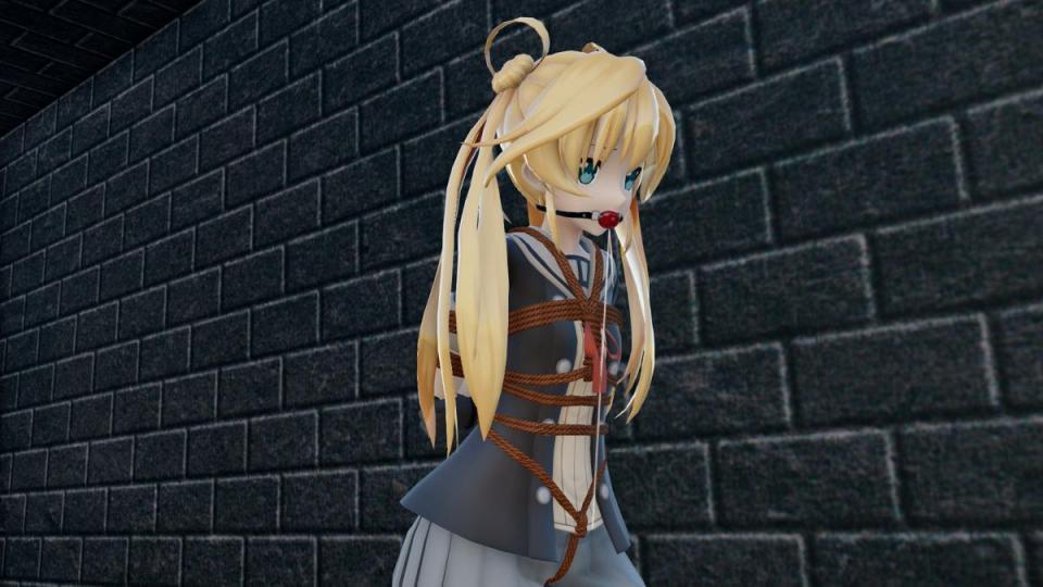  [Boxtie,Gag,Breast bondage,Japanese Anime,3D CG,Crotch rope tie,Dungeon,Ball gagged]