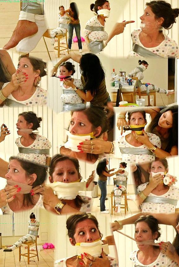 Angie wakes up in her pajamas bound and gagged Angie slowly wakes up but has not idea what has happened. She cries for help through her gag and a woman rushes in and hand gags her.<br><br>Gina Rae Michaels Angie Blackwell<br><br><span style='color:#b0b0b0;'>[隐藏文字，购买后可见]</span>