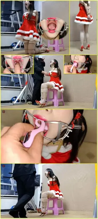可儿虎年第一拍，白丝红高红情趣美少女，大年初二拜个年上集：红红火火的拜年礼，直臂蛇缚，开口器的正确打开姿势，超清镜头下的红唇与口腔的深度观察、亵玩，另类的耻辱培育游戏 Keer wears white silk and a red erotic outfit in a New Year roleplay session featuring straight-arm snake bondage, close-up oral play, and an alternative humiliation-training game.