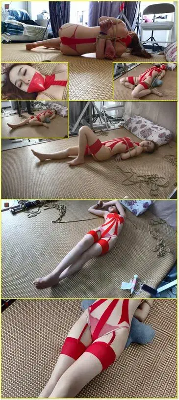肤白貌美大长腿，小呆庆新春专题：剃毛不只是为了更好玩，也为了让这套出镜穿搭更出彩——红白情趣美腿少女的捆绑诱惑，上集  