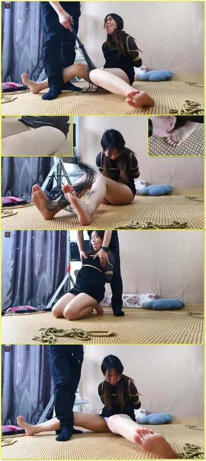 美脚妹子瑶瑶虎年露个脸，后观音、口球口水，TK、鞭足、鞭胸、鞭因，白嫩大腿上的晶莹口水很诱人（瑶瑶最近忙着考研复习，很少过来拍摄了，几次动员之后，终于趁着春节过来拍了一次，也算是帮她放松一下）  