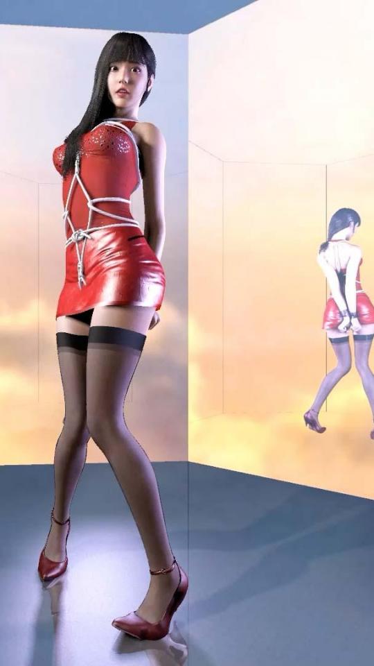 【模特的服装捆绑展示柜】云端的镜子房内，模特穿着不同服装以及更换不同姿势进行捆绑展示 【模特的服装捆绑展示柜】云端的镜子房内，模特穿着不同服装以及更换不同姿势进行捆绑展示<br>解压密码：jingjing