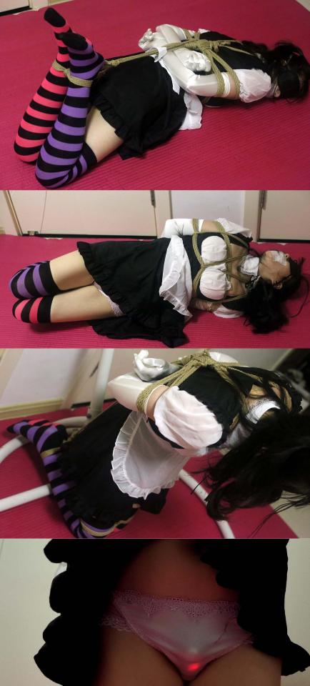 【旋律受虐记031】可爱滴女仆与驷马（多彩长筒袜、长手套、驷马挣扎、跪吊驷马、堵嘴眼罩、仙女蛋多次强高） 先把旋律捆成驷马放置，然后直接吊起来成跪驷马，最后开启仙女蛋让旋律直通巅峰<br><br>另有原味丝袜出售，产量不高，预购从速哈~~<br><br>诚招哈市绳模，咨询、定拍QQ：3516138223 微信：xl-i-xf（（只接受健康定拍，不约拍！）