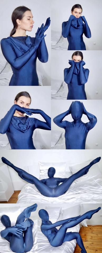 [W’sH]——Polina——深蓝zentai——卧室zentai快乐床上play Poilna身穿深蓝色zentai，慢慢地戴上zentai头套，浑身上下被深蓝色的织物包裹成了一体。<br>然后她爬到床上，抚摸着自己被zentai紧紧包裹着的身体。<br>丝滑紧绷的质感让她舒适无比，她开始尽情施展着自己柔韧的身体———一字马、M腿、各种姿势……<br>她抚摸着自己丝滑的zentai腿，揉搓着敏感地带，尽情的徜徉在丝滑包裹的恋物海洋里，真的是好不快乐……<br><br>PS：女孩zentai下面还带着乳钉哦~，眼尖的小伙伴仔细找找看哦~~~<br><br><br><br>注：<br>W'sH 工作室<br>专注于zentai、紧身衣、spandex、丝滑光泽衣物、乳胶、睡袋、捆绑、锁链……等一系列恋物拍摄。<br>清一色欧美模特，高颜值，好身材。<br>单女、女女、三女应有尽有，各种玩法层出不穷。<br>拍摄手法极具艺术性，作品极具收藏价值。<br><br>注：<br>已取得W'sH工作室的代发授权，并已提交给管理员。<br><br>注：<br>价格我已协调W'sH，给中国的粉丝们争取了能够接受的价格。<br>若是还觉得贵，请自行参考C4S上的价格。<br><br>注：<br>很抱歉，不支持定拍。<br>可私信提出建议，我会帮助转达。