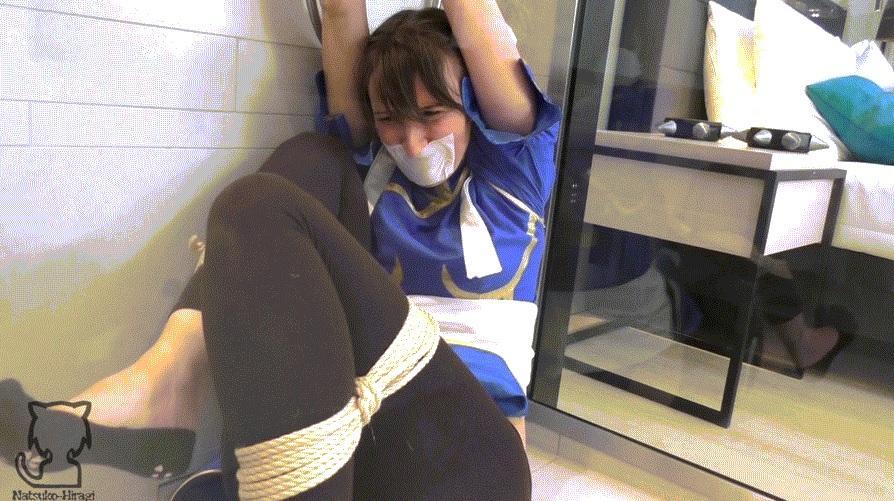 No Tournament for Chun-Li Original Damsel: Chun-Li<br><br>The model is over 21. Dont post or upload our video some where else or we´ll go for legal consequences!<br><br>Chun-Li arrived at her hotel after a realy long travel, to join the new Street Fighter Tournament. She decides to take a shower and make herself ready to have a nice dinner! <br><br>To bad some one has other plans for her and want to keep her out of the way...<br><br>Video includes: Tapegag, plastergag, rope bound, tape bound, frogtie, boots, socked feet, toe socks, tied to a shower, chloroform, knock out, ko, struggling, moaning, gag talk, on screen gagging, ungagging, hopping<br><br>Video Length: 18:14 Minutes