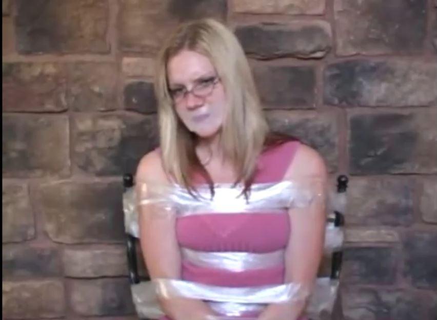 Sophia Mills BTS (2) Sophia Mills BTS (2). Sophia is chairtied and tape gagged with tape all over her body. <span style='color:#b0b0b0;'>[隐藏文字，购买后可见]</span>