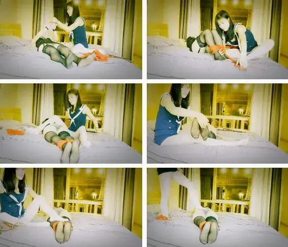 【女女】白丝、小皮鞭VS被捆绑着的黑丝人儿（官网自购原版大片） 【女女】白丝、小皮鞭VS被捆绑着的黑丝人儿<br>创作：美少女S盟<br><span style='color:#b0b0b0;'>[隐藏文字，购买后可见]</span><br>【内容简介】：难得一见的管教女M题材。身体丰腴、穿着黑丝的小母狗被本小姐绑上，手里的皮鞭、脚上的白丝不停的往她的身上和臀部招呼，她的脚底也不会放过。不是穿着丝袜吗？丝袜不是很滑吗？那么，挠脚心肯定很爽吧在小母狗快乐的呻吟声中，本小姐也兴奋了