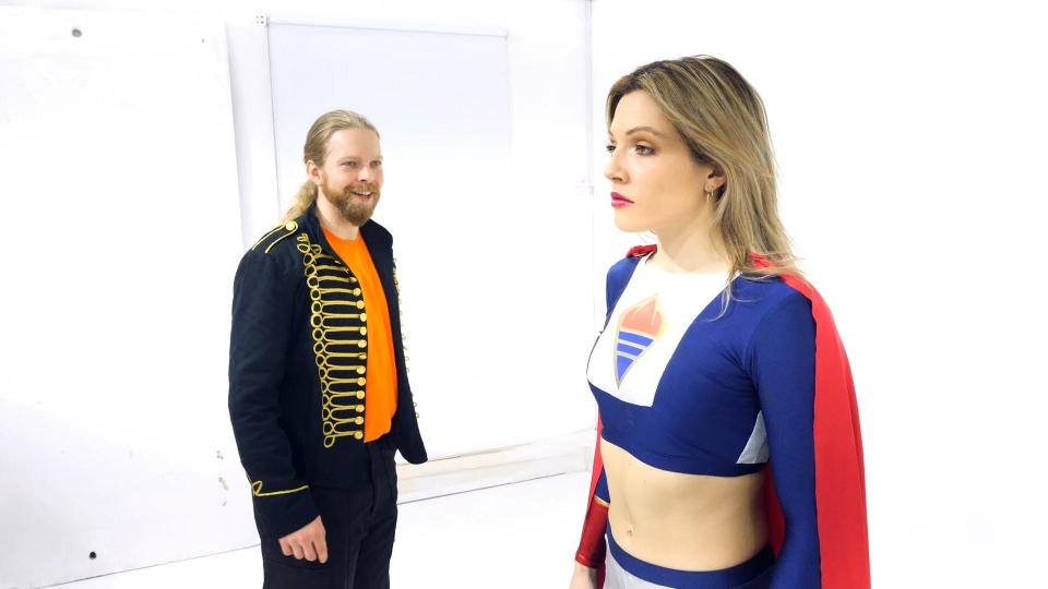 PERFECT PRACTICE – PART 1 <span style='color:#b0b0b0;'>[隐藏文字，购买后可见]</span><br><br>OVERVIEW<br>Multinational corporation ‘Ignus Labs’ are moving into the superheroine sphere and have enlisted the Duke to help them to create accurate superheroine simulants for combat practice. So far they only have a very basic Captain Liberty prototype, and want to turn her into a fighting machine. The Duke is more interested in enjoying himself however, and his recommendations centre around humiliating the Captain Liberty simulant and beating her down. It turns out that a villains idea of what a superheroine is, can be far from the truth. Where will it lead?<br><br>