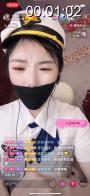 抖音女主播制服表演，黑色肌肉胶带封脸 抖音女主播制服表演，黑色肌肉胶带封脸