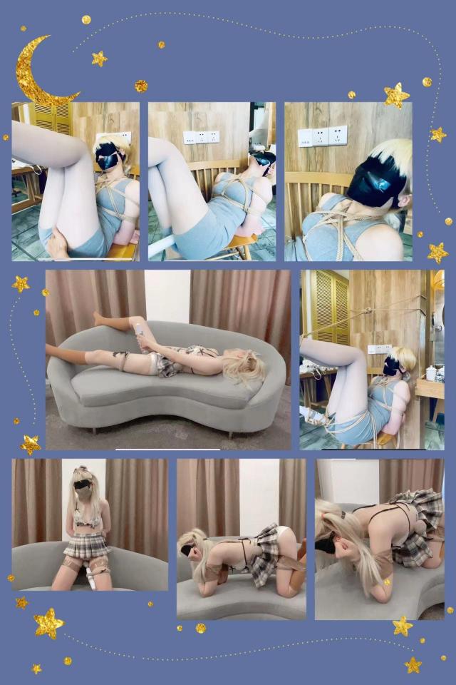 《缚艺录》月月暑假前的最后一次调教：振动+人形犬+固定+SP+灰色的性感性感+固定到胳膊淤血，全程暗灰色系~ 1：后期会对月月进行更多程度的开发，更加有撸点的真实调教<br>2：解压码：wkswks<br>3：希望各位长期支持<br>4：祝同好及吧友，身体健康，万事如意