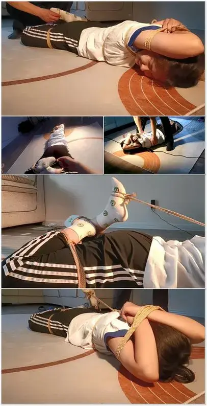 少女、瑜伽与绳第三集，反手缚，变种驷马，白袜小脚丫之刑，下手有点狠，佳乐同学好像是被折腾哭了  