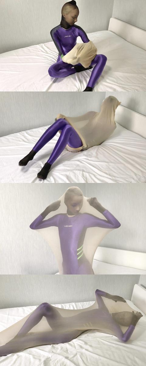 glossy spandex nylon cocoon（下部） 黑丝全包女孩，外套紧身衣，玩丝袜睡袋。<br>这部上下部的，但是因为网站规定，不可以剪在一起，所以我在标题后标注了上下部，大家按需购买。<br><br>（上部）<br>女孩的leohe紧身衣套装下还穿了一层黑丝全包，她很享受这种紧致丝滑，躺在床上轻轻地蠕动摩擦着自己的身体。<br><br>（下部）<br>女孩拿出一条肉色丝袜睡袋，钻了进去。<br>她在丝袜睡袋尽情的伸展着自己的躯体，身上每一寸肌肤都饥渴的感受着衣物和丝袜睡袋的摩擦。<br>简直是丝滑特妈给丝滑开门——丝滑到家了~~~<br><br><br><br><br><br>PS：<br>有些工作室的作品也很优秀，但是挑下来，合规的能发的没几部，精彩的也就更没几部。<br>我就单独建一个剧集，把这一类视频放一起，供大家挑选。