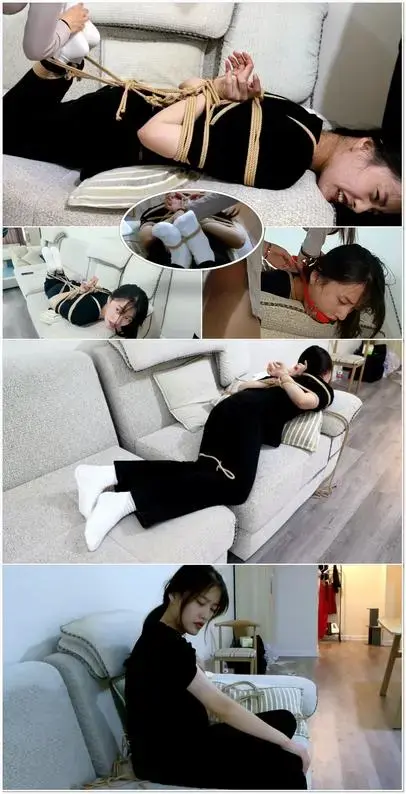 文静试镜第二集：美腿美脚驷马捆绑TK测试，完美的腿型脚型，敏感的丫头很怕痒，口水和笑声都很诱人   
