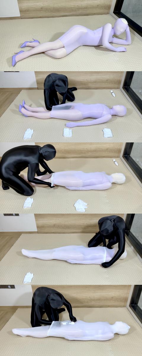 [爱丝袜の凌风姐姐]——紫罗兰姐姐的极限丝拘束——(kig皮+抹胸丝袜+丝袜体操服+丝袜紧身裙)+(三层紧身丝袜睡袋+木乃伊包裹)+(紧到无法呼吸+ZX+绝望哭泣)+(嗡嗡棒+放置强高) 这部算是相当极限了。<br>这是唯一一部把凌风小姐姐弄哭的。<br><br>起因是凌风说要做优雅的紫色系包裹少女。还说要挑战极限。<br>正好大家还私信，说想看包裹，层数越多越好。<br>那剧组就不客气了。<br>安排！<br><br><br><br><br>这次加起来足足包了7层，相当的紧！<br><br>先是：<br>kig皮 油亮抹胸丝袜 油亮丝袜材质体操服 油亮丝袜材质长裙。<br>这四件衣服都相当的紧，全是在小伙伴的帮助下才穿上的。<br>穿上之后，就已经能听见凌风沉重的呼吸声了。<br><br>然后是：<br>三条超紧身丝袜睡袋，直接包成木乃伊。<br>依次是：从头到脚——从脚到头——从头到脚。反方向套着穿。<br>这可就紧多了。<br>套完第一层，凌风就开始痛苦的呻吟，大口呼吸，因为实在太紧了。<br>套完第二层，多层衣物的高压已经让凌风的胸腔无法自如呼吸了，凌风开始在里面小声啜泣。<br>套完第三层，凌风估计彻底后悔了自己的挑战誓言，太折磨了，她大声呻吟着，大口喘气，开始哭了起来。<br><br>块感慢慢地，变成了折磨。<br><br>最后优雅的紫罗兰姐姐，变成了地上扭动着的、哭泣着的丝袋木乃伊。<br>然而还没有结束，让我们再在最外层丝袋里放进一根嗡嗡棒，丝袋的压力把嗡嗡棒紧紧地压在凌风双腿之间，<br>放置强高折磨开始！！！！<br>凌风在7层紧身衣物的重压下，在地上艰难的蠕动着，大声的呻吟着、哭泣着。<br><br><br><br>PS：<br>拍完了这部，凌风缓过来之后，追着把全剧组爆打了一顿。<br>然而剧组很冤啊……<br>明明是她自己非要挑战的……<br>女人啊......<br>哎......<br><br><br><br><br><br><br><br><br><br><span style='color:#b0b0b0;'>[隐藏文字，购买后可见]</span>