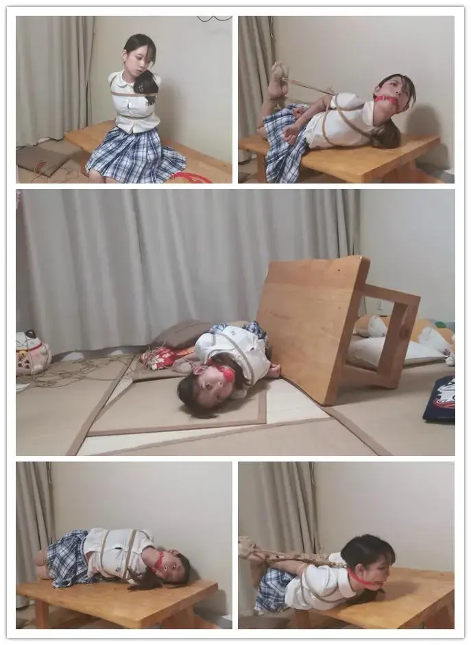 奥特曼定拍 JK珊珊欧式驷马放置挣扎 上期投票得票最高的金雅和雨琪近期都拍不了 正好漂亮的珊珊妹子又变成一头黑发了 ，那就安排安排。珊珊妹子这次挣扎的挺卖力，都把桌子搞翻了，摔惨了，好在人没事，珊珊妹子算是众多模特里非常有敬业精神的了，颜值柔韧性都挺好，很不错的妹子