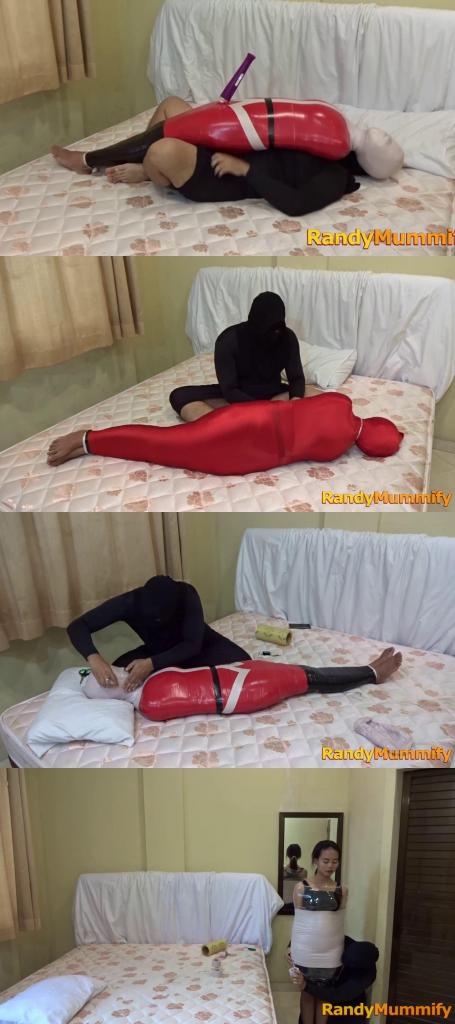 [RM144] This Girl Was Wrapped Tightly In Two Layes Of Duct Tape On Christmas Eve And Given Vibrator [RM144] This Girl Was Wrapped Tightly In Two Layes Of Duct Tape On Christmas Eve And Given Vibrator.<br>A girl was mummified using 2 colors of duct tape, namely white and red duct tape.<br>This girls body is wrapped helplessly on a Christmas theme on Christmas Eve.<br>The girl is then toyed with with a dildo, raised high, standing up to add 1 layer of legings.