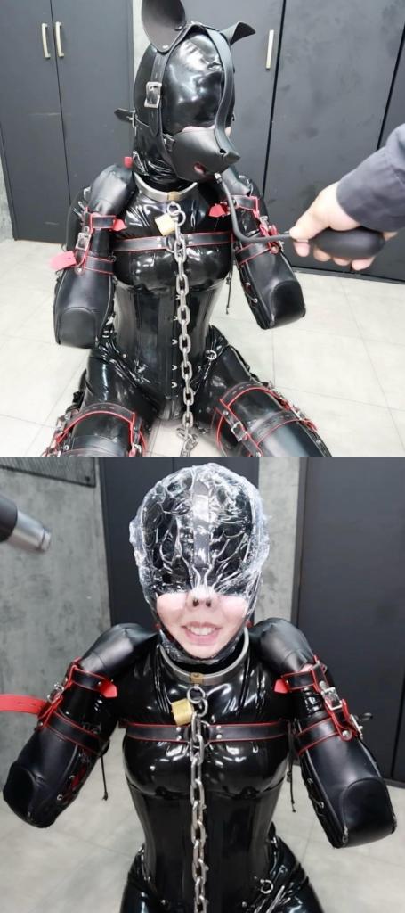 10 分〜【ヒトイヌ拘束[X_X]】complete plan 胶衣人犬小奴被狠狠调教。<br>先是热缩袋套头窒熄折磨，同时快乐棒强高play。<br>随后戴上有充气口球的小狗头套，然后把充气口球打满气窒熄折磨，在地上牵着溜。<br><br><span style='color:#b0b0b0;'>[隐藏文字，购买后可见]</span>