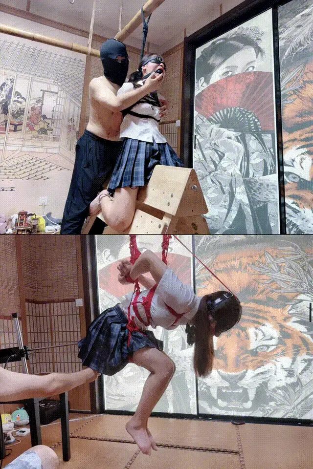 【缚心室】双马尾JK少女的绳缚地狱！一天高强度折磨，木马、驷马、吊缚折磨，炮机+AV棒，多种刺激轮流上阵，一次次GC颤抖一次次力竭 双马尾JK少女被绑架折磨的一天……被强行安排上木马，又被吊起来玩……<br>本工作室长期招聘女绳模、女m，欢迎有兴趣的同好前来了解。<br>★解压密码:fuxinshi，两次解压后修改后缀名为mp4，勿在线解压和观看