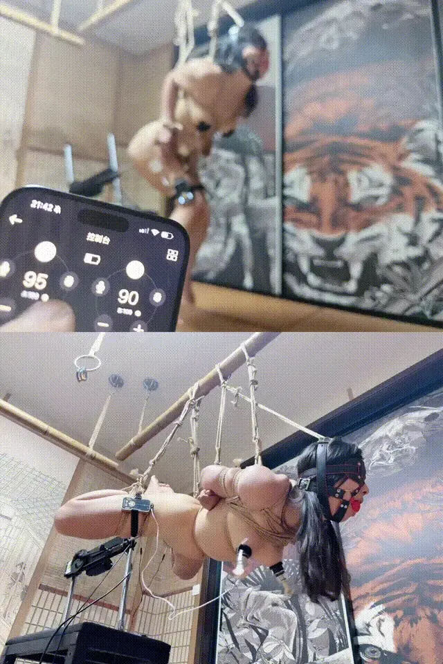 【缚心室】大胸小美女的吊缚折磨！两种姿势的吊缚，郊狼直接开到100，吸乳+炮击+AV棒折磨，被玩到一次次GC，大量喷水 本工作室长期招聘女绳模、女m，欢迎有兴趣的同好前来了解。<br>★解压密码:fuxinshi，两次解压后修改后缀名为mp4，勿在线解压和观看