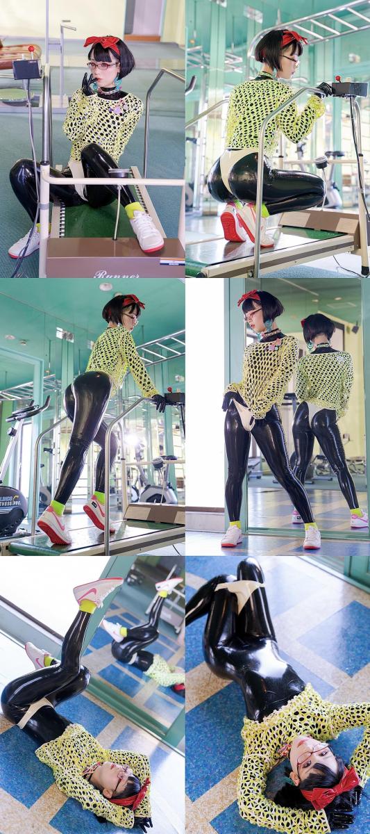 ３reps☆Rubber Training【新刊】DL 北见女王穿着黑色胶衣，一边健身一遍发骚。<br>穿胶衣健身出一身汗，闷闷的，想想就很爽。<br>写真向的小玩意，1钻大家看个乐呵叭。
