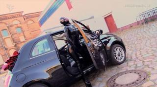 Black Rubber Car Girls Pt.2.mp4 Two mistresses in small car on the public<br><br>小车里的两个情妇
