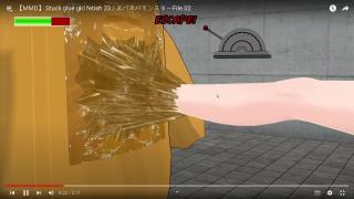 【MMD】 Stuck glue girl fetish 23 _ ネバネバモンスターFile.0 在YouTube上找的录不上声音将就看吧