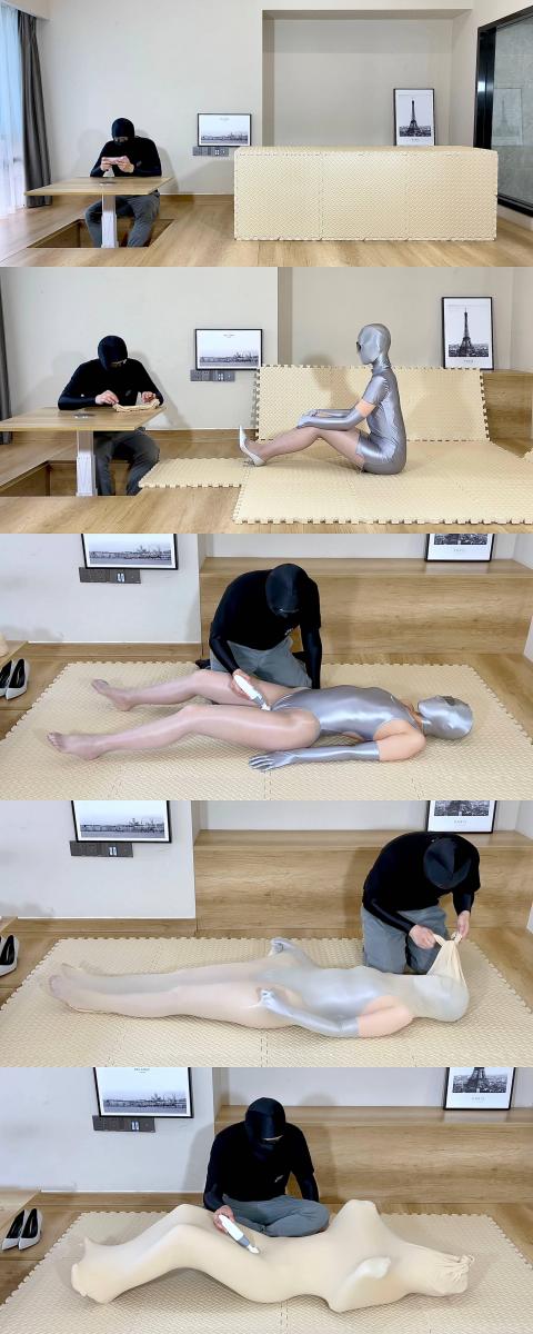 [爱丝袜の凌风姐姐]——单纯的外星少女——(油亮银丝+银高叉泳衣+银手套)+(7层丝袜睡袋包裹+挣扎)+(嗡嗡帮+强高+放置) 7层丝袜睡袋包裹外星少女！！！<br><br>这部带点小剧情。<br><br>准备星际远航的外星少女凌风，因为不小心设错了坐标，导致传送箱被传送到了地球，落在了宅男小黑的家里。<br>可是把正在打游戏的小黑吓了一跳。<br>小黑哆嗦着打开眼前的传送箱，发现里面躺着一位衣着火辣的外星少女。<br><br>“哇！你怎么穿成这样？”，小黑两万放光，对着凌风上下其手。<br>“嗯，我们星球上的女孩子都这么穿呀”，凌风回答道。<br><br>“请问你能帮我回到我的星球吗？”，凌风问道。<br>小黑心生一计，“不如把她留在这里，做我的恋物X奴！”<br>“可以，不过地球不用传送仓技术，需要使用我自己研发的技术！”小黑一本正经道。<br>“嗯，行吧，谢谢你”，凌风信以为真。<br><br>没成想小黑转身拿出了7条丝袜睡袋，他早就想找一个妹子试一试7丝袜睡袋层全包了。<br>没成想今天送上门一个身材火辣的外星妹子。<br>此时不包更待何时。<br><br>于是凌风便被层层包裹，每包一层还会以放松的名义被小黑用嗡嗡帮玩弄。<br>最终7层zentai把凌风包裹成了软糯的丝袜茧。<br><br>小黑说出了真相——“别想回家了，一辈子做我的X奴吧”<br>凌风害怕极了，在7层丝袜睡袋里无助的挣扎蠕动着。<br><br>PS：<br>服装：银色油亮丝袜 银色高叉泳衣 银色长手套 银色高跟鞋 银色紧身裙<br>道具：天鹅绒丝袜睡袋×7 嗡嗡棒