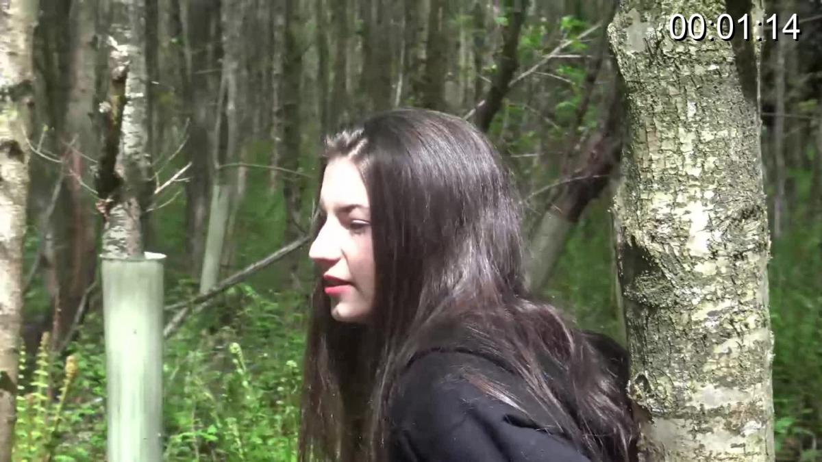Lola XR in The Bondage Game Gorgeous Scottish Brunette Lola XR used to watch the old movies where the girl became a DID, she had this fantasy that she would tell her boyfriend that she was in the local wood and that he had to hunt her down and if she was caught, she would be tied and gagged.<br><br>So, she sent him a video message telling him she was in the woods and if he could find her, she would let him tie her to a tree. Well, this was a big wood and he really didn’t have a chance of finding her, so she waited to see any sign of him and there was nothing at all. So, she decided to head back to her car as he couldn’t find her. Suddenly there he was he had been tracking her mobile phone and it led him right to her. So, she held out her wrists and said “tie me up “!<br><br>She was then tied to a tree with her wrists crossed behind her back and her ankles tied together. She pleaded with him to be set free as he had never tied her up that tight before.<br><br>She couldn’t get free but then he took a bandana and cleave gagged her. MMMFFFFF she could only gag talk and she wriggled for a few minutes and she was working on her wrists to loosen the rope, eventually, the rope gave way and she untied herself. Just as she was heading off, he came back and captured her all over again. It looks like more bondage to come, young lady
