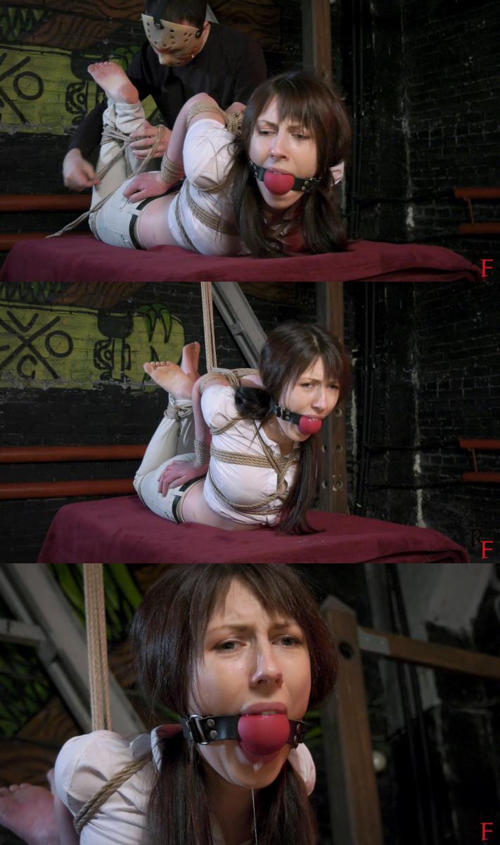 Kate Anima – Tight arched hogtie (FULL HD MP4) RussianFetish<br>CATEGORIES: BALLGAGGED, BAREFOOT, BONDAGE, DID, ROPE BONDAGE, STRUGGLING<br>By John<br>The clip starts when I come in with already tied Kate Anima over my shoulder. Her hands are tied behind her back and legs and feet are also tied with ropes.<br>I put her on a table and tie her in a tight hogtie.  Then I look at her and decide to make the hogtie rope even tighter. Now it’s better, she moans sweetly and drools through the ball gag. , I come again and tickle her feet just a bit and cane her soles. After that, I leave her alone for struggling.<br>Enjoy!<br><br>Kate Anima is open for your custom requests. Feel free to contact us!<br><br>分类:球堵嘴,赤脚,束缚,做,绳束缚,挣扎<br>约翰<br>剪辑开始时，我已经绑凯特阿尼玛在我的肩膀。 她的双手绑在背后，腿和脚也用绳子绑着。<br>我把她放在一张桌子上,把她绑在一个紧身裤里.  然后我看着她，决定把猪绳弄得更紧。 现在更好了，她甜美地呻吟，并通过球堵嘴流口水。 ，我再来，挠挠她的脚只是有点和藤她的鞋底。 在那之后，我离开她独自挣扎。<br>享受吧！<br><br>凯特阿尼玛是开放的为您的自定义请求。 请随时与我们联系！<br><br>