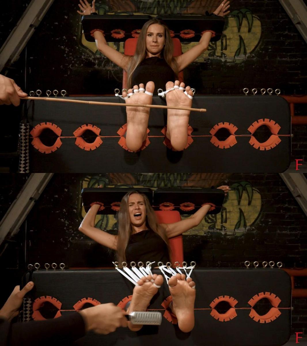 Yaroslava. From bastinado till tickling (FULL HD MP4) RussianFetish<br>From: RF studio production<br><br>Description:<br><br>Yaroslava is fixated in stocks. Initially, I just wanted to properly flog her sexy feet, but as it turned out during the process, after being whipped her feet became very sensitive to tickling and I couldn't resist.<br>I began to mix bastinado with tickling. Yaroslava didn't expect such a reaction from herself. I use a bamboo cane and a piece of white wire for bastinado, and a comb and my hands for tickling. Enjoy!<br><br>You can also take a look at the photoset with Yaroslava in our Image store!<br><br> Category: TICKLING<br>Related Categories: BASTINADO, FOOT TICKLING, SOLES, FOOT FETISH.<br>Keywords: yaroslava, stocks, all toes tied, bastinado, falaka, tickle, ticklish feet, sole, feet caning, sexy girl, m/f, no nudity, barefoot, smaller file. <br><br>来自：RF工作室制作<br><br>资料描述:<br><br>雅罗斯拉瓦是固定在股票。 最初，我只是想正确鞭打她性感的脚，但事实证明，在这个过程中，被鞭打后，她的脚变得非常敏感发痒，我无法抗拒。<br>我开始将bastinado与发痒混合在一起。 雅罗斯拉瓦没想到自己会有这样的反应。 我用一根竹竿和一根白线做巴斯蒂纳多，用一把梳子和我的手去挠痒痒。 享受吧！<br><br>您也可以在我们的图片商店看看雅罗斯拉瓦的照片集！<br><br> 类别：挠痒痒<br>相关类别:BASTINADO,脚痒,鞋底,恋足癖.<br>关键词：雅罗斯拉瓦，股票，所有脚趾绑，bastinado，falaka，挠痒痒，怕痒的脚，鞋底，脚鞭打，性感的女孩，m/f，没有裸体，赤脚，较小的文件。