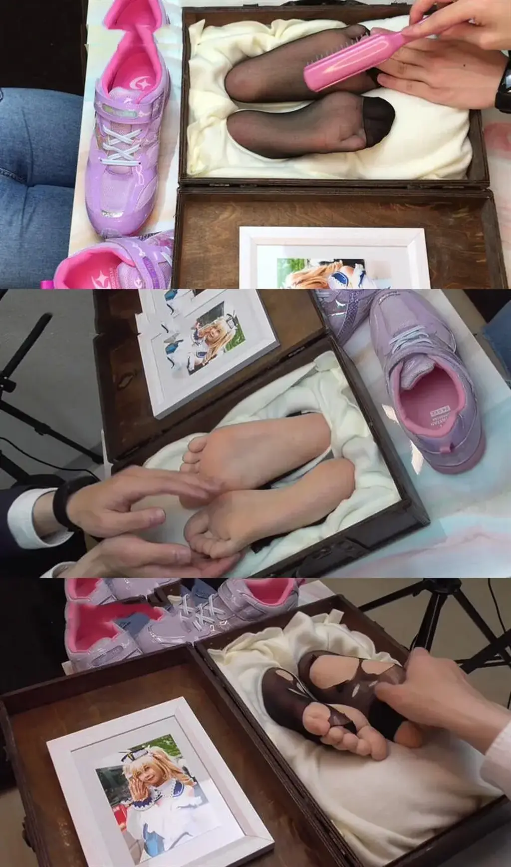 Feetdish 5: Feet Box of Ayane / あやね足裏ボックス Feetdish 5: Feet Box of Ayane / あやね足裏ボックス<br>魔法少女绫音被一个坏巫师抓住了，他把她的身体变成了只有脚的样子，并把她放在一个盒子里。<br>绫音致只能移动她的脚，抵制被挠痒痒、被扯掉丝袜或被刷子刺激。